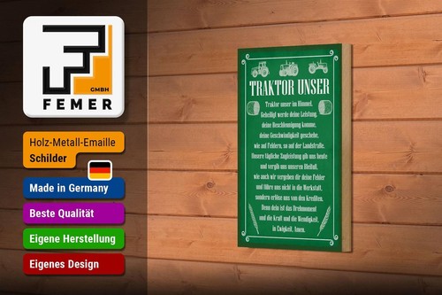 Letrero de madera dicho 12x18 cm tractor nuestro nombre para siempre letrero wooden sign - Imagen 3 de 5