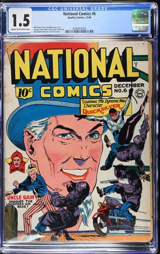 National Comics #6 CGC 1.5 1940 Lou Fine Classic WWII 🇺🇸 Uncle Sam Cvr