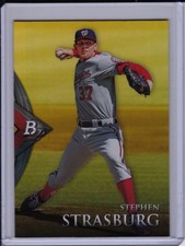 Stephen Strasburg 2014 Bowman Platinum Gold Base Parallel Nationals Refractor