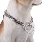 Pet Dog Choke Strong Silver Stainless Steel Chain Choker Collar 8mm 12mm 15mm