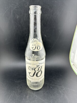 VINTAGE UNCLE JO SODA Pop GLASS,10 OZ.OUNCE,CLEAR,TEXAS  