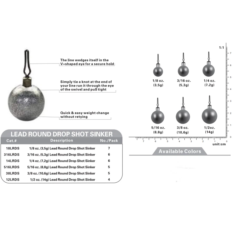 Drop Shot 15 Pezzi/lotto Piombo Da Pesca 3.5 G 5 G