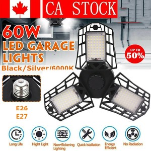 4PCS-144-LED-Deformable-Garage-lights-6000LM-Workshop-Ceiling-Lamp-E26-E27-Base