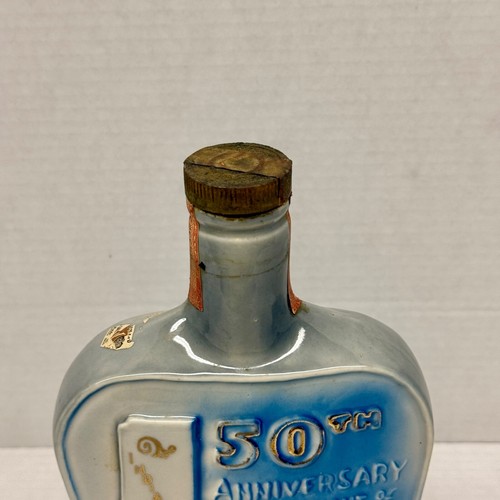 Jim Beam Whiskey Decanter Empty Bottle Veterans Of Foreign Wars 50th Anniversary - Picture 8 of 9