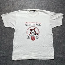 VTG 90s SALVATION ARMY Jungle Bell Walk Charity T-shirt Single Stitch Size XL