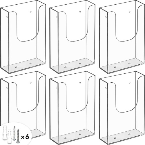 MaxGear Brochure Holder 4x9 inch Acrylic Literature Display Stand Clear Plastic