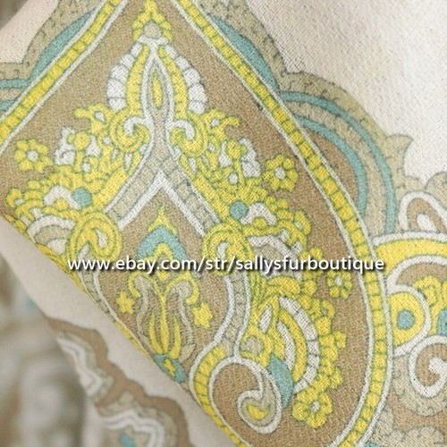 Sallys Cashmere Ring Scarf Wrap Shawl Paisley Print Thin Soft Delicate 78"*39" - Picture 34 of 35