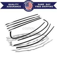 For BMW 5 Series F10 2011-2016 Gloss Black Window Molding Trim Frame Strips 8Pcs