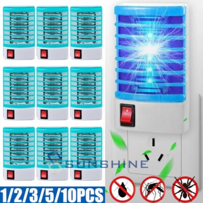 Electric Mosquito killer Zapper Lamp Plug in Fly Bug insect LED Repellent Trap