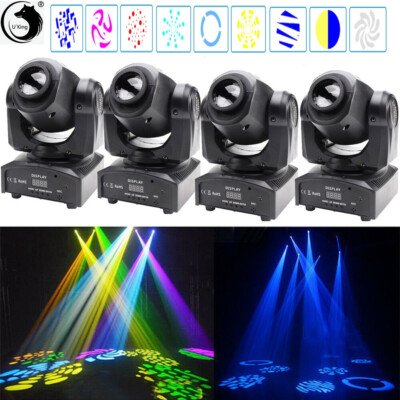 4Stk Moving Head LED Bühnenlicht Beam DMX512 Partylichter Wash Spot Licht Lampe