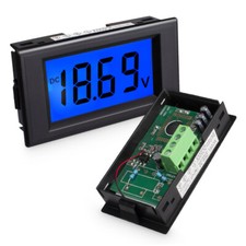 DC 0-600V Digital Display Voltmeter HD LCD Panel with Blue/Green Backlight