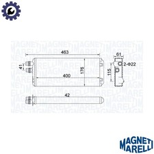 HEAT EXCHANGER INTERIOR HEATING 350218325000 FOR IVECO F3BE0681E 12.9L 6cyl