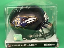 Ray Rice Autographed Baltimore Ravens Mini Helmet VSR4 With Great Moments Ticket