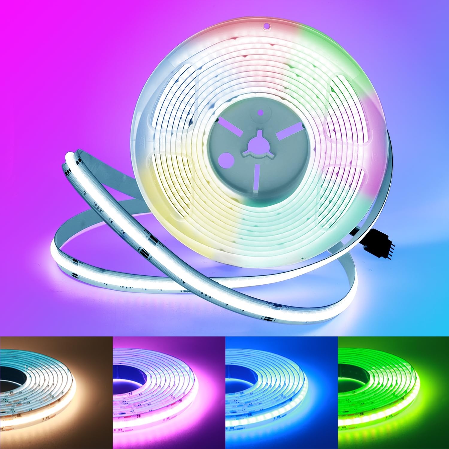 Bande LED COB RGBW 5M créez une ambiance salon chaleureuse en 24V