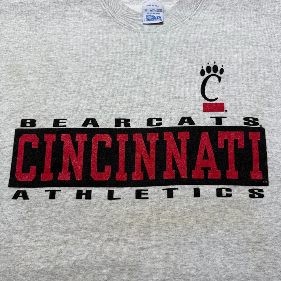 Vintage 90s University of Cincinnati Bearcats Salem Sports Sweatshirt Size XL - Image 2 of 4