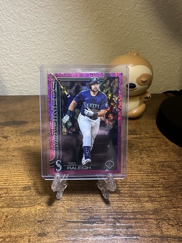 2025 Topps Series 2 Cal Raleigh Pink Holofoil SP Mariners Retail Exclusive
