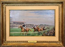 Sanderson Wells- Hyperium 1933 Epson Derby Horse Race winner -Oil painting