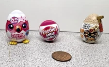 Lot of 3 Mini Brands-Pet Chirpy Bird / Robo Alive Dino / Unopened Foodie (10-2)