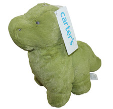 Carters Plush Dinosaur Baby Infant Stuffed Toy Lovey Green 8" NWT 2023