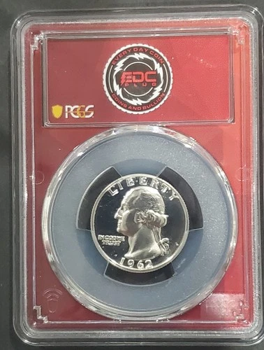 1962 Washington Quarter PCGS PR66 Proof 90% Silver 25C - Strong Mirrors