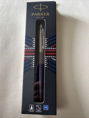 Parker Jotter Glossy Purple Ballpoint Pen New In Box