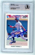 Frank Thomas 1990 Leaf #300 Baseball ROOKIE AUTO SIGNED BGS BECKETT SLABBED RC