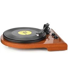 Vinyl Record Player with Bluetooth Input Output,Turntable with Built-in Pream...