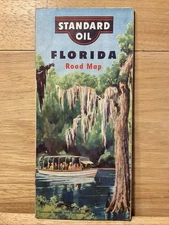Vintage 1950 Standard Oil Florida Road Map 