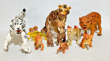 Big Cat LOT of 15 - Safari Ltd LARGE Siberian Tiger x 2 Versions  Leopard Etc.