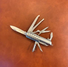 Inox Silver Multi tool  Knife ~Hook Remover~ Saw~Screwdriver~ Scissors ~Super~