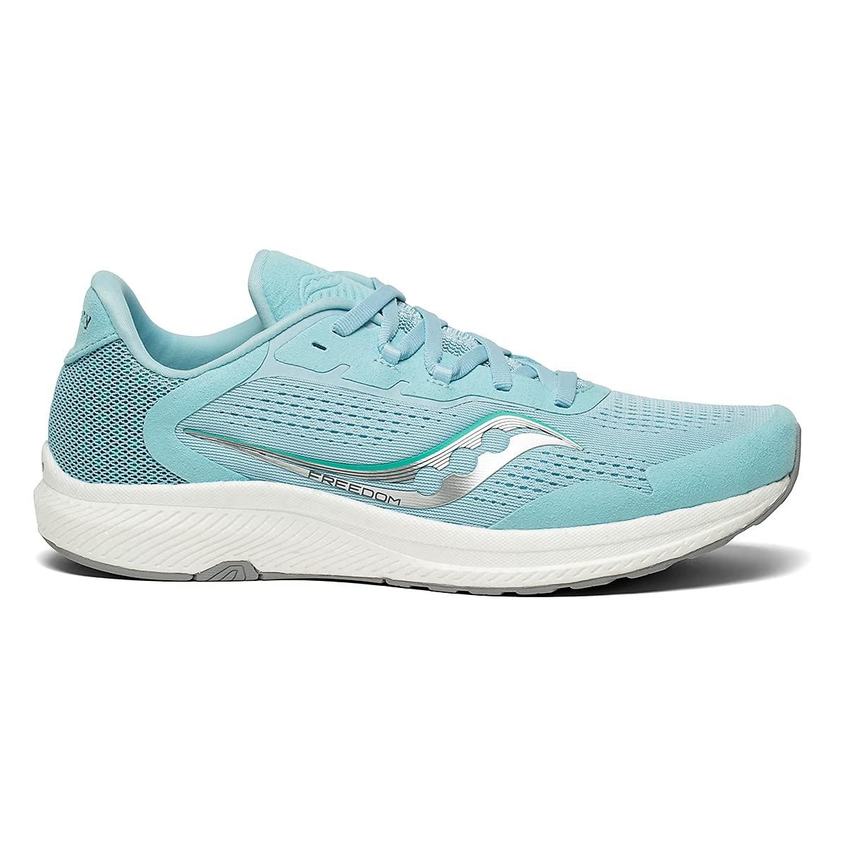Saucony Womens Freedom4 Running Shoes, Powder/Jade thumbnail 2