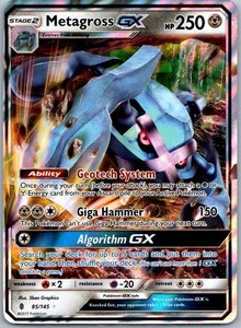 Metagross GX 85/145 Guardians Rising Ultra Rare Holo