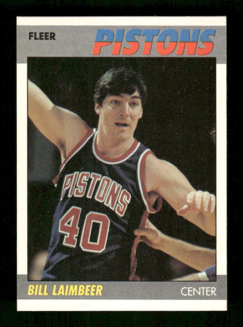 1987-88 Fleer #61 Bill Laimbeer NM-NMMT centered BXCP61