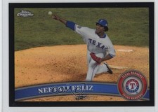 2011 Topps Chrome Black Refractor /100 Neftali Feliz #66 19wj