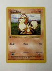 Pokémon Growlithe 28/102 Base Set Shadowless 1st Edition Uncommon Regular 60 HP