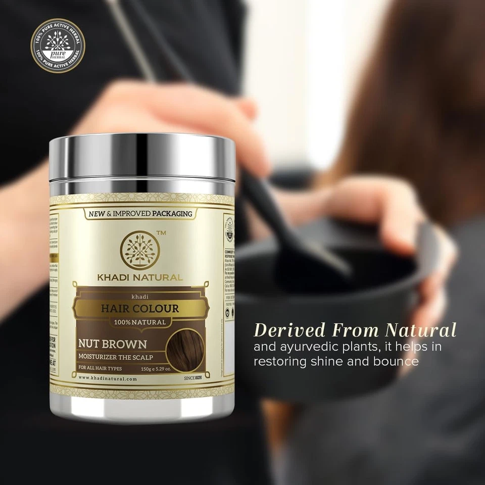 Khadi Natural Hair Color, 150g - Nut Brown (Pack of 1) -FREE & FAST SHIIPING - Image 4 of 4