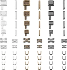 120 Pieces Metal Zipper Insertion Pin 4 Sizes Zipper Repair Kit Latch Slider Ret