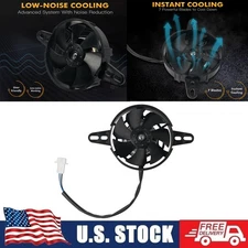 Motorcycle 12V 4" Radiator Thermal Cooling Fan For Honda CRF250R CRF450R CR250