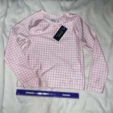 Polo Ralph Lauren Girls 6 Watch Hill Pink Rash Guard Swim Long Sleeve New