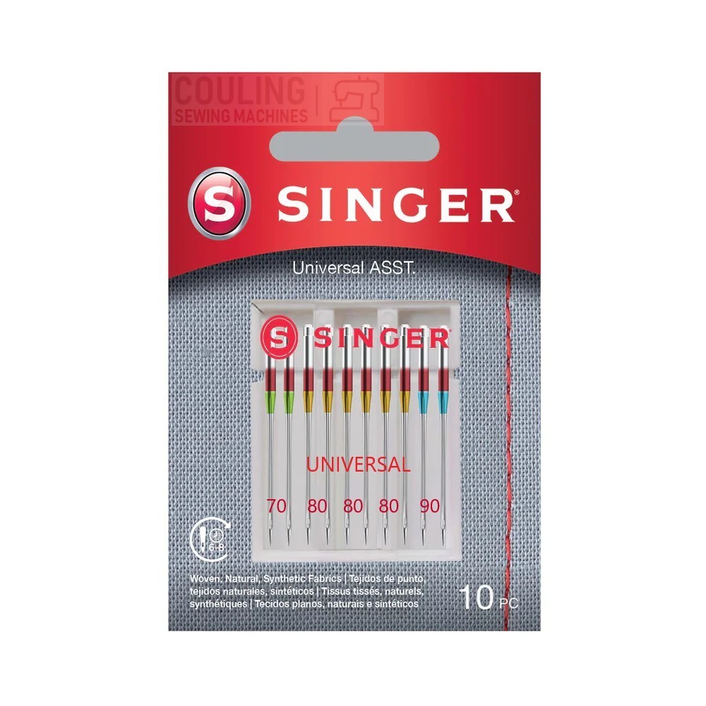 Genuine Singer Domestic Sewing Machine Needles Universal 70/80/90 x10