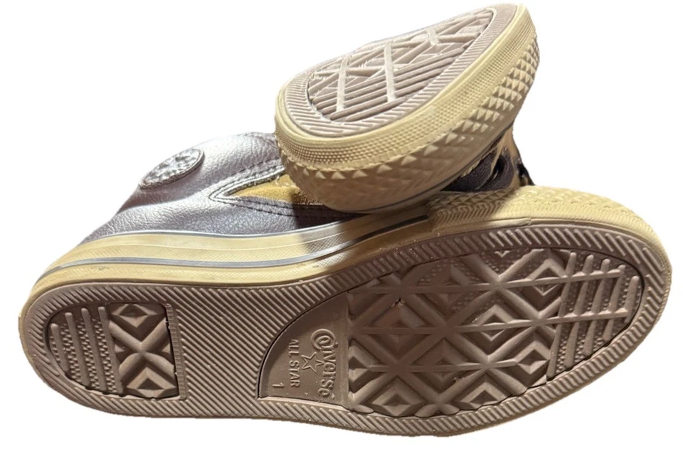 Converse Chuck Taylor High Sand Dune/Burnt Umber Gamuza Junior Niños Talla 1 Foto 3 de 3