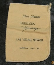 (2) Limpiador de zapatos SanKNITary Fabulous Flamingo Casino Las Vegas Nevada SIN USAR