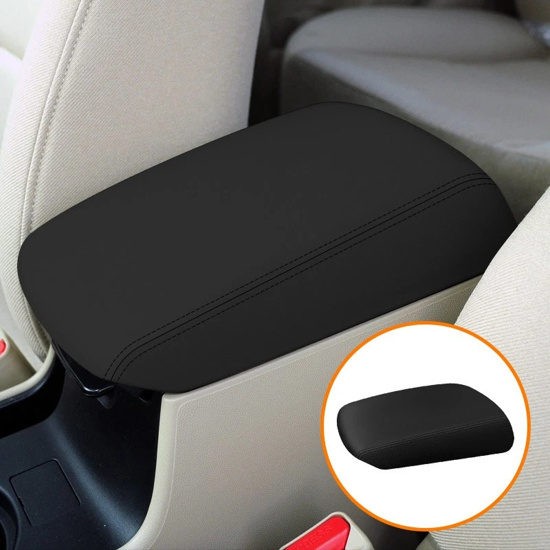 Leather Center Armrest Console Box Protection BLACK Cover For Mazda 3 2006-2012 - Imagem 4 de 4
