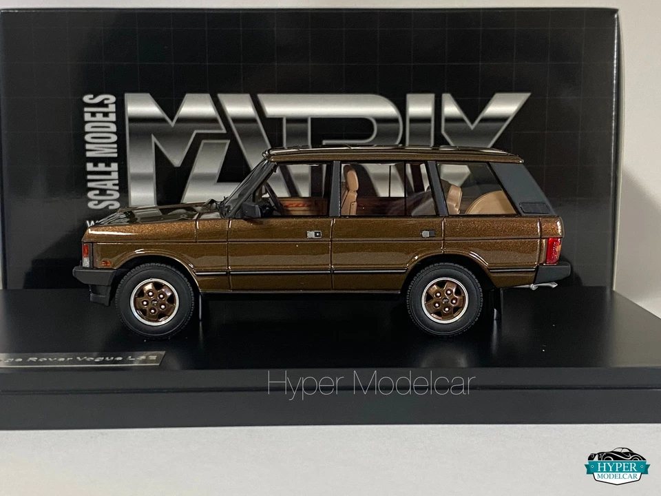 MATRIX SCALE MODELS 1/43 LAND ROVER RANGE ROVER VOGUE LSE 1992 BROWN MET MX41208 - Immagine 2 di 3