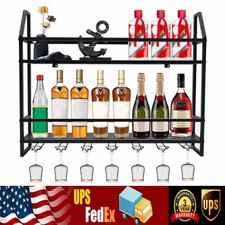 Wall Mounted Wine Rack with Glass Holder - Stylish Storage for Home  Bar