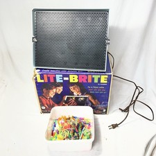 Vintage ORIGINAL 1967 "LITE BRITE" Hasbro Toy Light Bright W/Extras Read Desc.