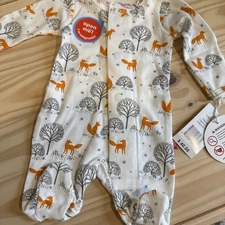 Magnetic Me Organic Cotton Footie Romper, Size Preemie ( Up To 5LB)