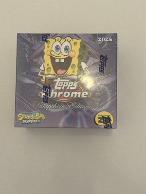 2025 Topps Chrome Sapphire Spongebob Squarepants Hobby Box 25th Anniversary