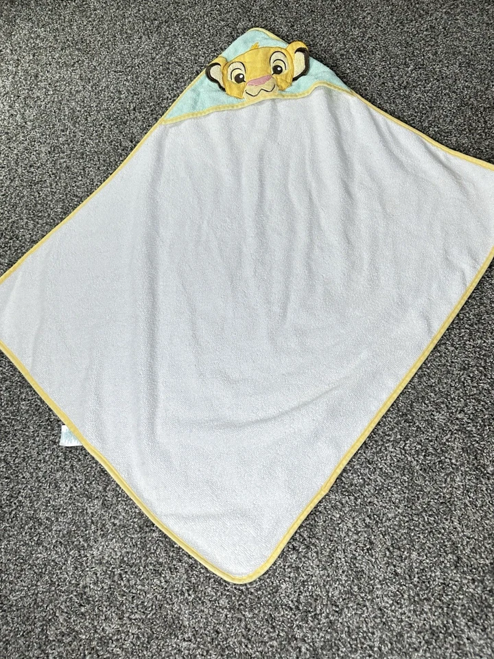 Disney Baby - Simba El Rey León Toalla Infantil Con Capucha Envoltura Envío EE. UU. USADA EN EXCELENTE ESTADO Foto 4 de 4