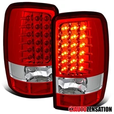 Red Fit 2000-2006 Chevy Tahoe Suburban GMC Yukon LED Tail Lights Brake Lamps